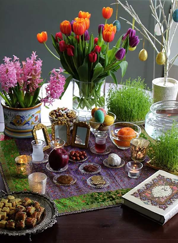 مدل سفره هفت سین زیباترین و خلاقانه ترین ایده ها برای تزیین سفره هفت سین 1403